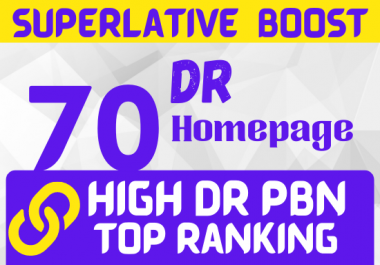 40 Hompage PBN DR 50 to 70 backlinks
