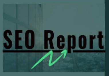 I will provide expert SEO report with competitor website analysis