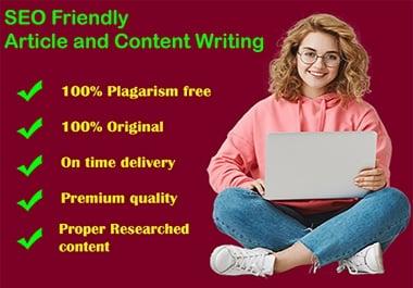500 Words SEO Friendly Amazing Content Writing