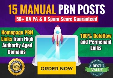 Powerful DA50+15 home page PBN do follow backlink