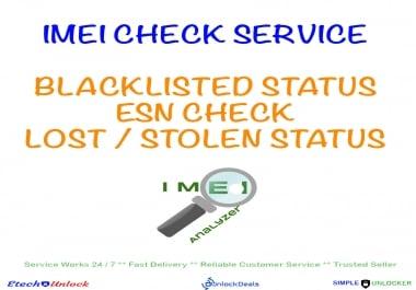 i well check mobile phone info network check blacklisted lost are stolen status