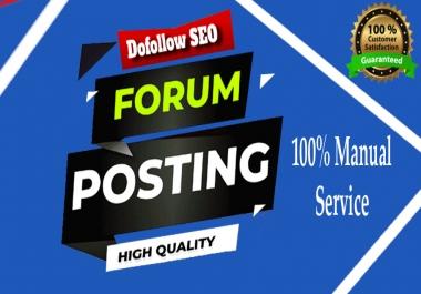 I Will Create 25 Forum Posting with high quality SEO Backlinks