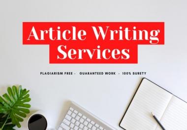 1000 words unique and manually written premium article. PROFESSIONAL WRITER