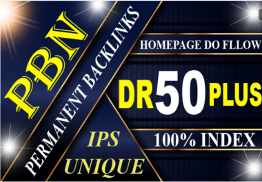 I will create 10 Home page Dofollow PBN Backlinks DR 50 permanent backlinks