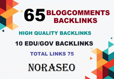 I will 10 edu gov backlinks and 65 blogcommenting high da 20 to 90
