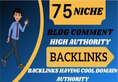 I will create 75 niche relevant low obl blog comment backlinks
