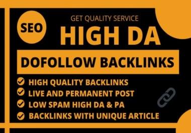 Increase your Domain Authority MOZ DR 70,  DA 100 Plus Quality Dofollow Backlinks