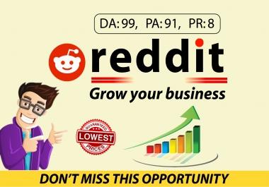 Promote your website 5 high quality guest posts on reddit