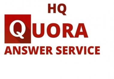 I will give 5 High Quality Quora Answer with Keyword and URL