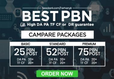 You will get 25 high metrics PBN posts on contextual backlinks