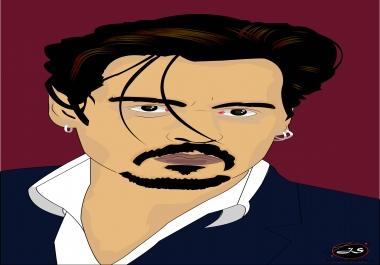 I will illustrate your picture into cartoon face and vector illustration