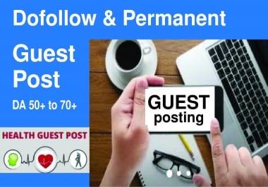 I will do health guest post on website or blog