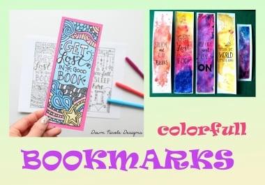 design a print ready bookmark for you