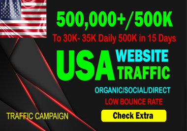 I will Drive Organic 500,000 Traffic From The USA To Your website within 10 days.