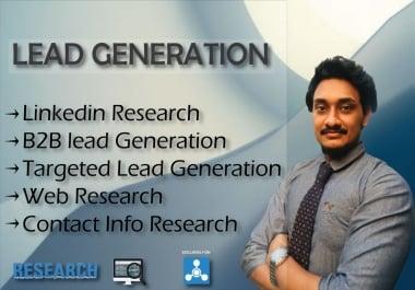 I will give Active LinkedIn or b2b Leads