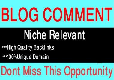 I Will Create 50 Niche Relevant Blog Comments Backlinks On High-Quality Sites.