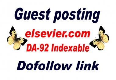 Write and publish a guest posts on elsevier. com