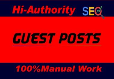 I will write and publish 5 guest posts on high quality