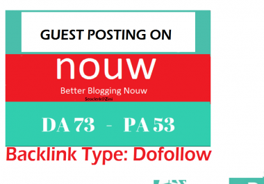 Able to publish Guest content on Nouw. com Dofollow