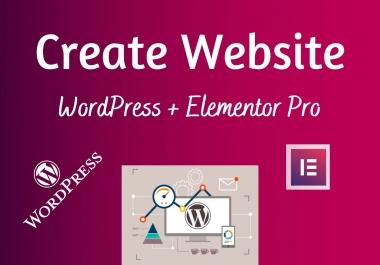 I will make wordpress website by elementor pro in 18 hours