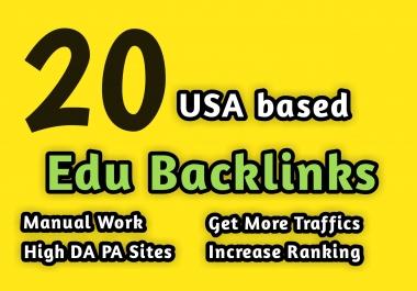 Get 20 USA based edu gov backlinks