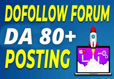I will create 100 dofollow FORUM POST backlinks - DA 50-90