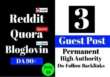 I will Write and Publish 3 Dofollow Guest Posts for increase traffic