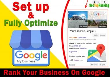 Setup Google My Business,  Fully Optimize And Improve GMB Listing Rank