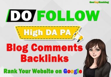 Build 50 High Quality Blog Comments Backlinks SEO Service