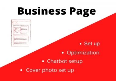 Setup company or business page and optimization on Linkedin and Facebook
