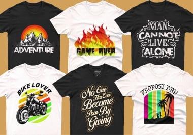 I will do typography,  custom,  eye catching t shirt design for you