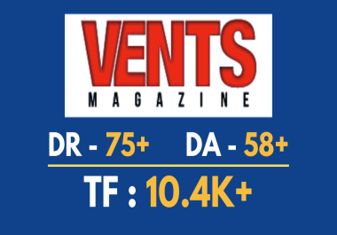 I will do guest post on ventsmagazine. com Google news website