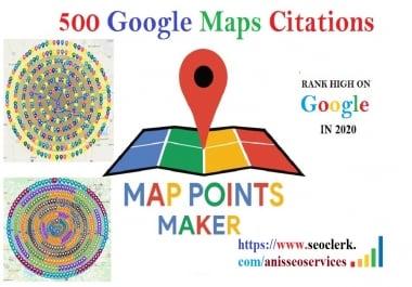Do 500 google point maps citations with Driving Directions for GMB ranking