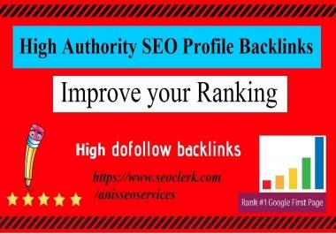 I will build 50 SEO Profile backlinks service for google top ranking