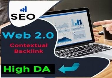 I will do manually 20 Web 2.0 Dofollow Contextual SEO Backlinks,  Link Building