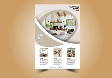 I will create a professional flyer or brochure design within 12 hours