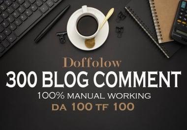 I will make 300 high quality backlinks using blog comments