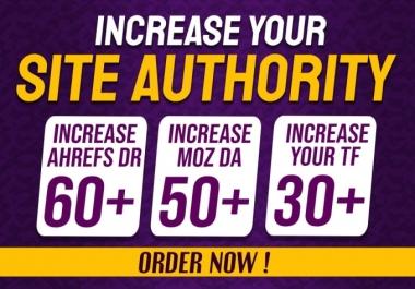 increase DA DR and tf majestic trust flow with high tf dofollow backlinks