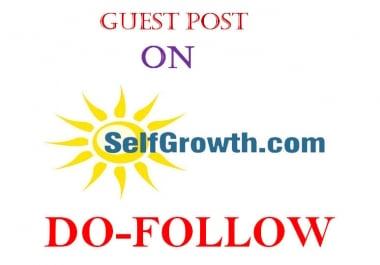 Write And Publish A Guest Post On Selfgrowth. Com With Dofollow Link
