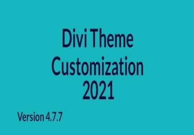 I will do divi theme customization