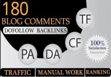 180 blog comments with high quality backlinks