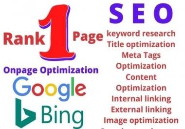I do Onpage Optimization full seo