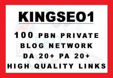 KINGSEO Provide 100 PBN DA 20+ PA 20+ High Quaity Links
