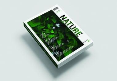 I will design a creative magazine cover for you.