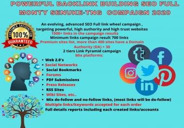 The full monty campaign 2020 Unique Domains 700