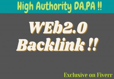 I will provide high quality web2 0 backlink