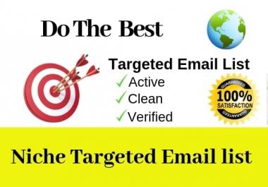 I will provide active verified niches email list for email marketing