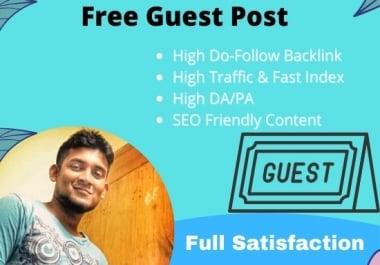 Publish high da guest post and dofollow backlink da 70