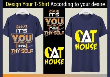 I will do custom T-shirt design for your business