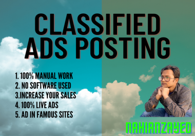 I will do classified ad posting for all country